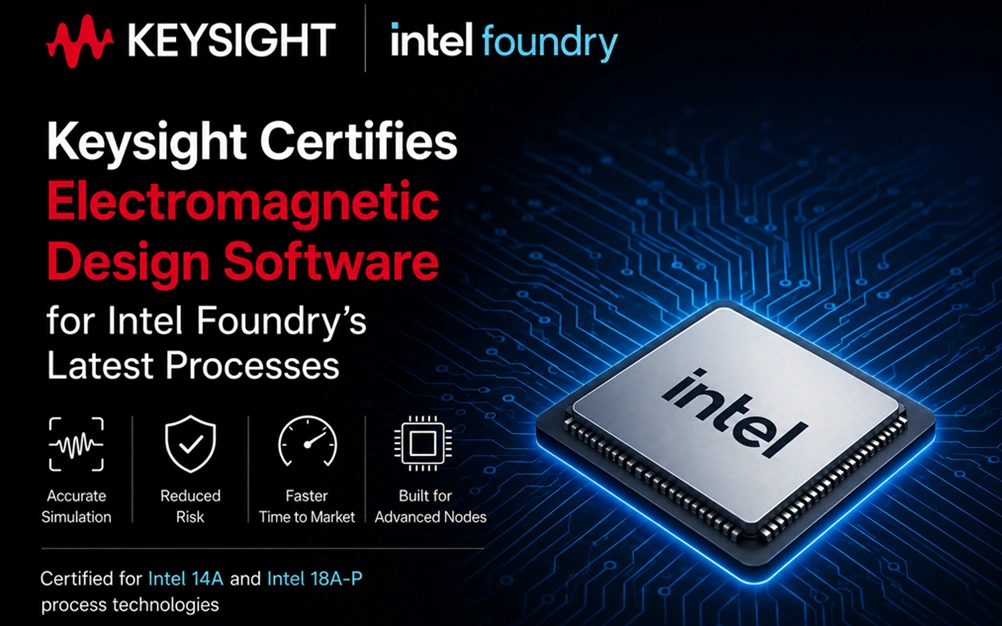 Keysight Certifies Electromagnetic Design Software for Intel Foundrys Latest Processes